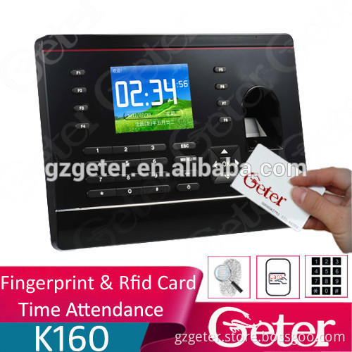 Fingerprint Time Attendance time recorder with Build Rfid Card Reader